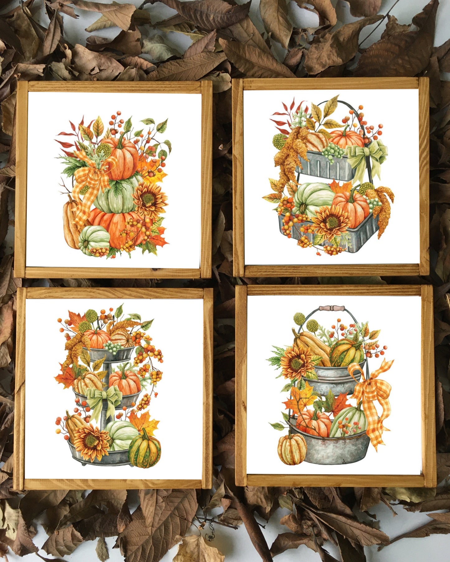 Ahşap Dekoratif Sonbahar Tablo / Adet