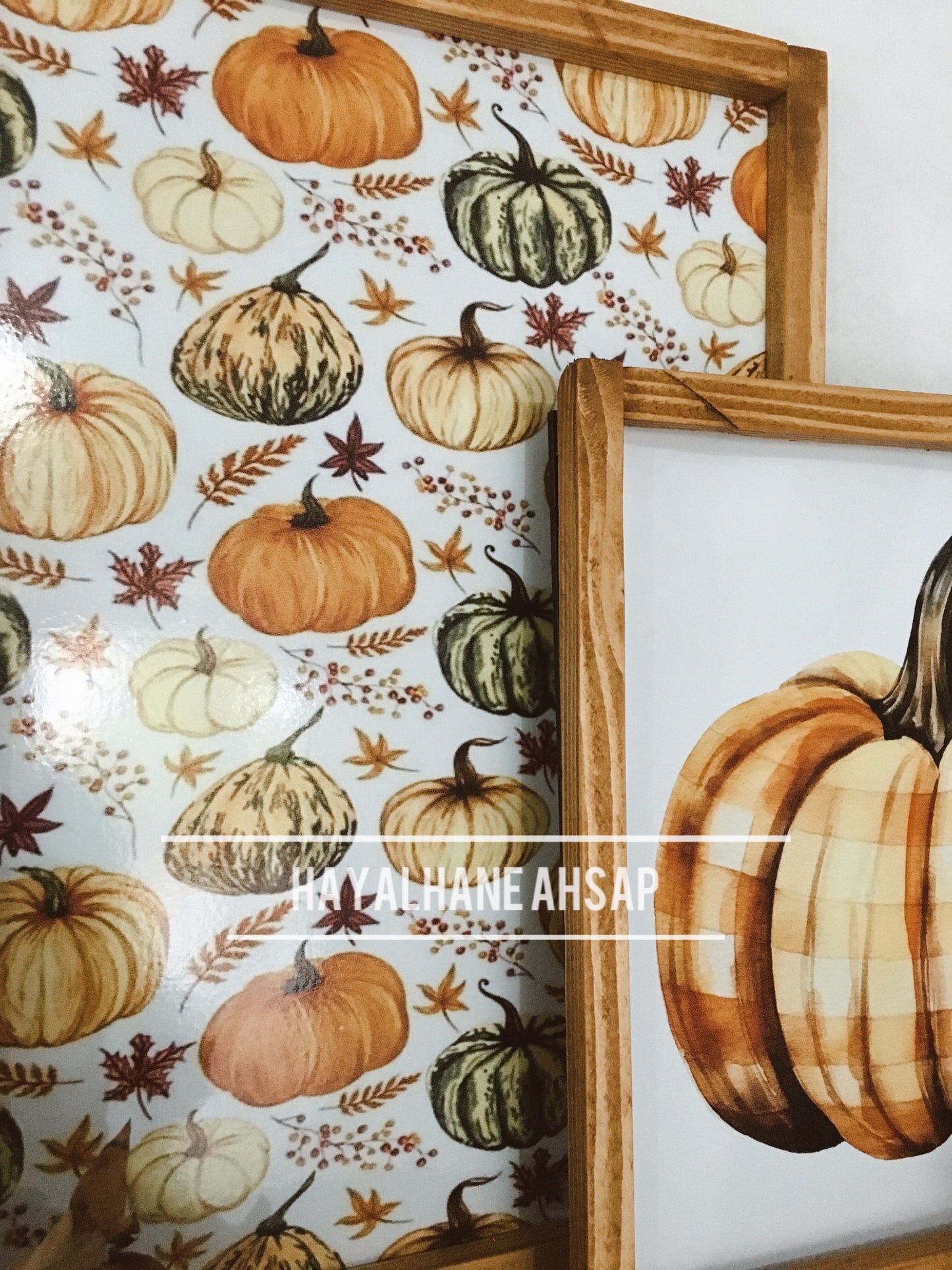 Ahşap Dekoratif Sonbahar Tablo Seti
