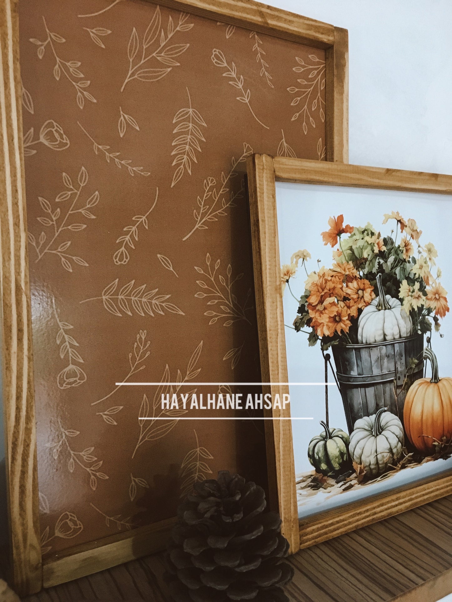 Ahşap Dekoratif Sonbahar Tablo Seti