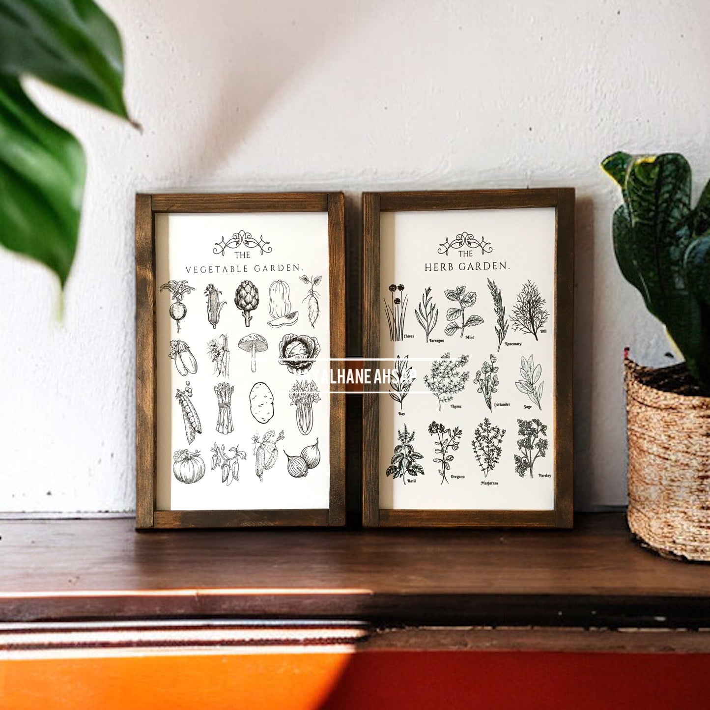 Vintage Botanik Mutfak Tablo Seti 2’li