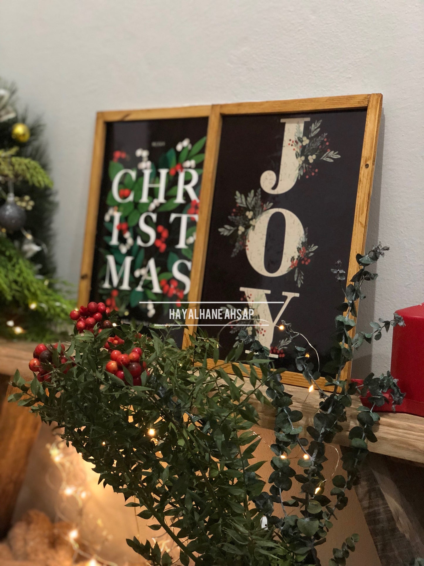 Merry Cristmas & Joy Yılbaşı Tablo