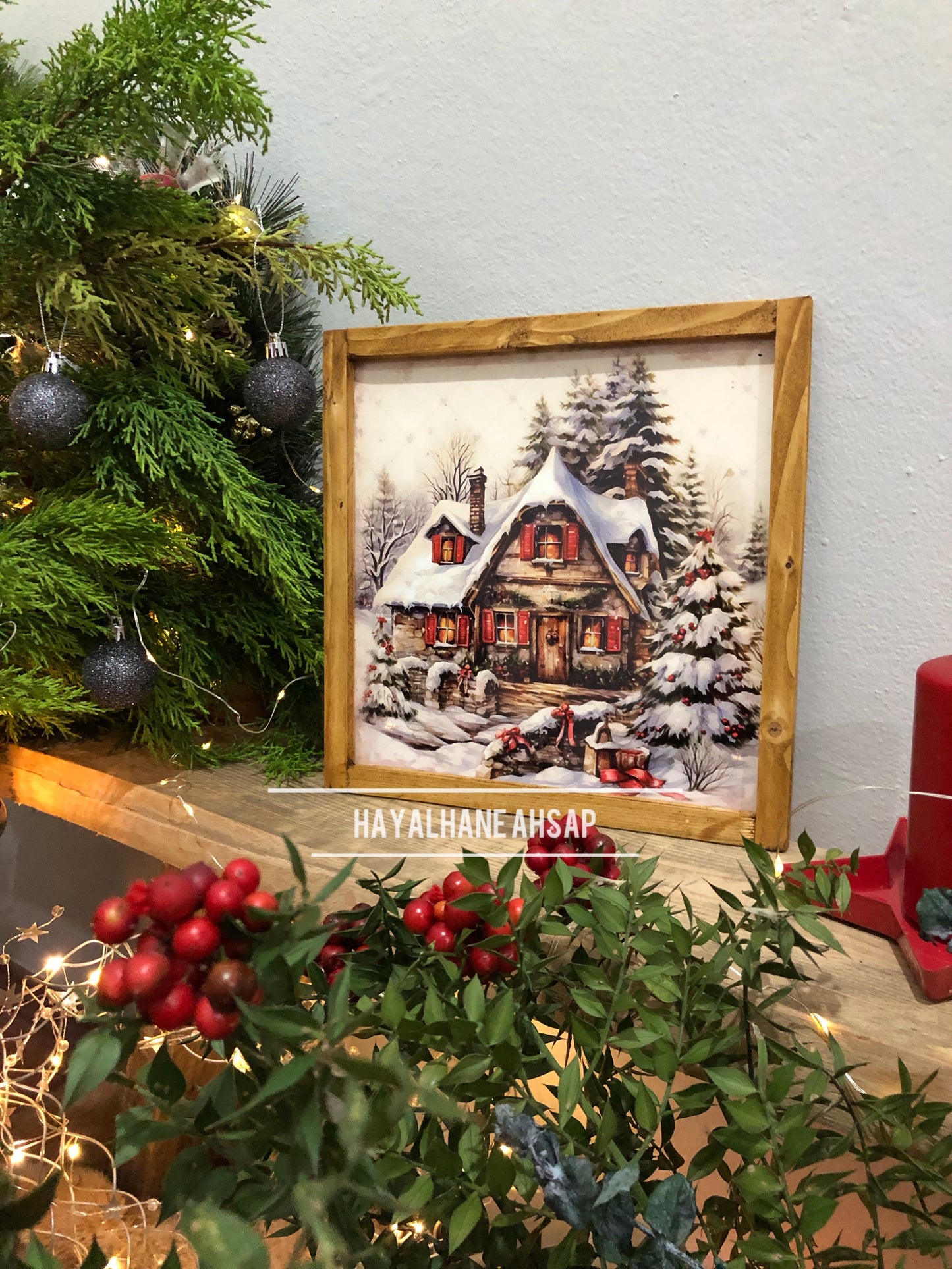 Kış Evi Temalı Tablo