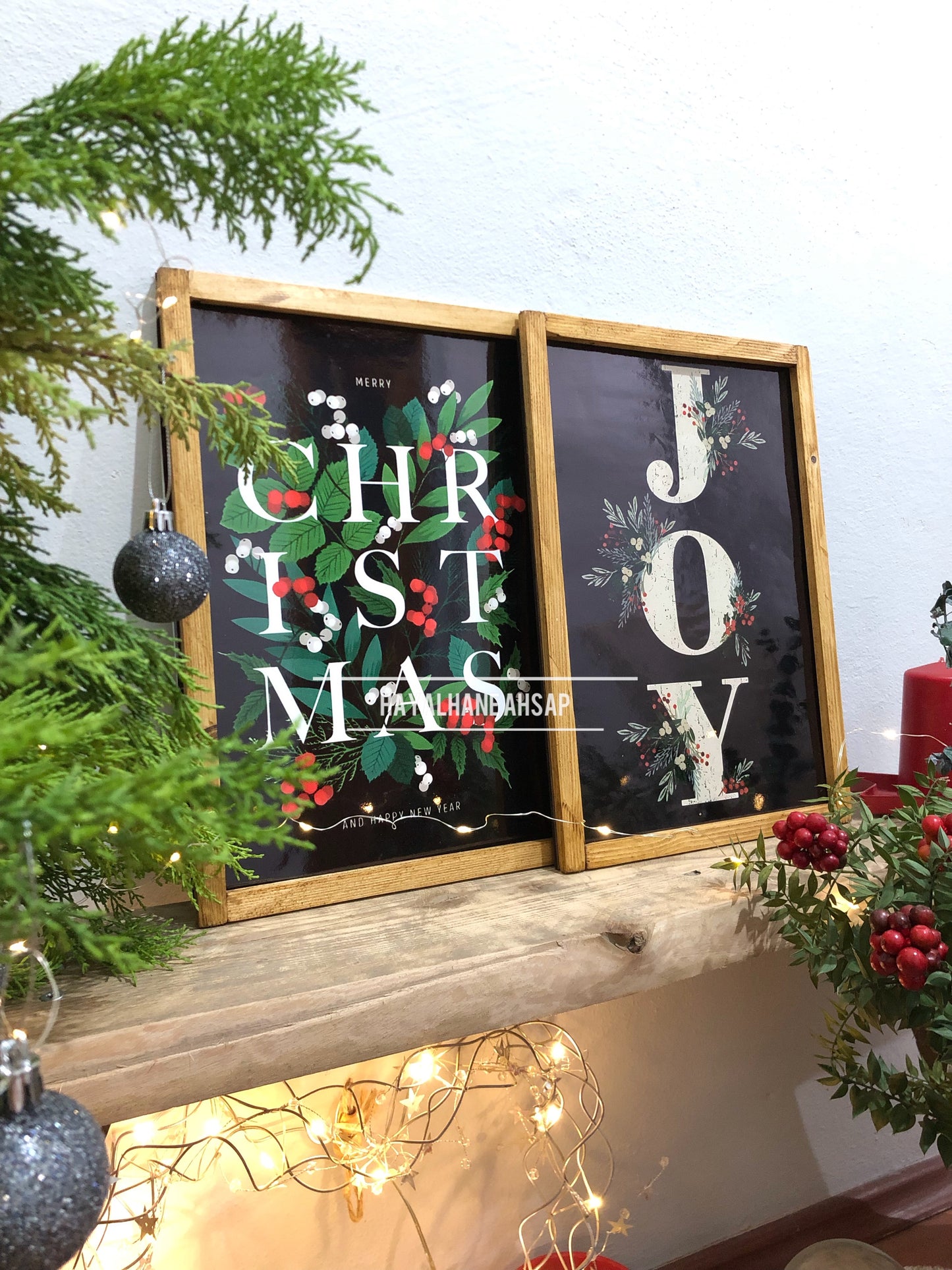 Merry Cristmas & Joy Yılbaşı Tablo