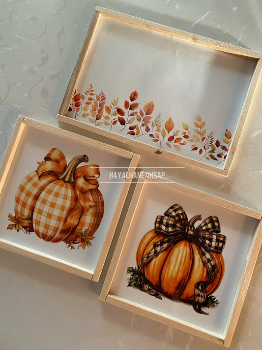 Sonbahar Kabak Tablo Seti