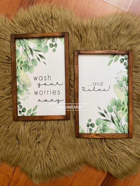 Banyo Dekor / Banyo Tablo Seti / Dekoratif Banyo Tablo Seti