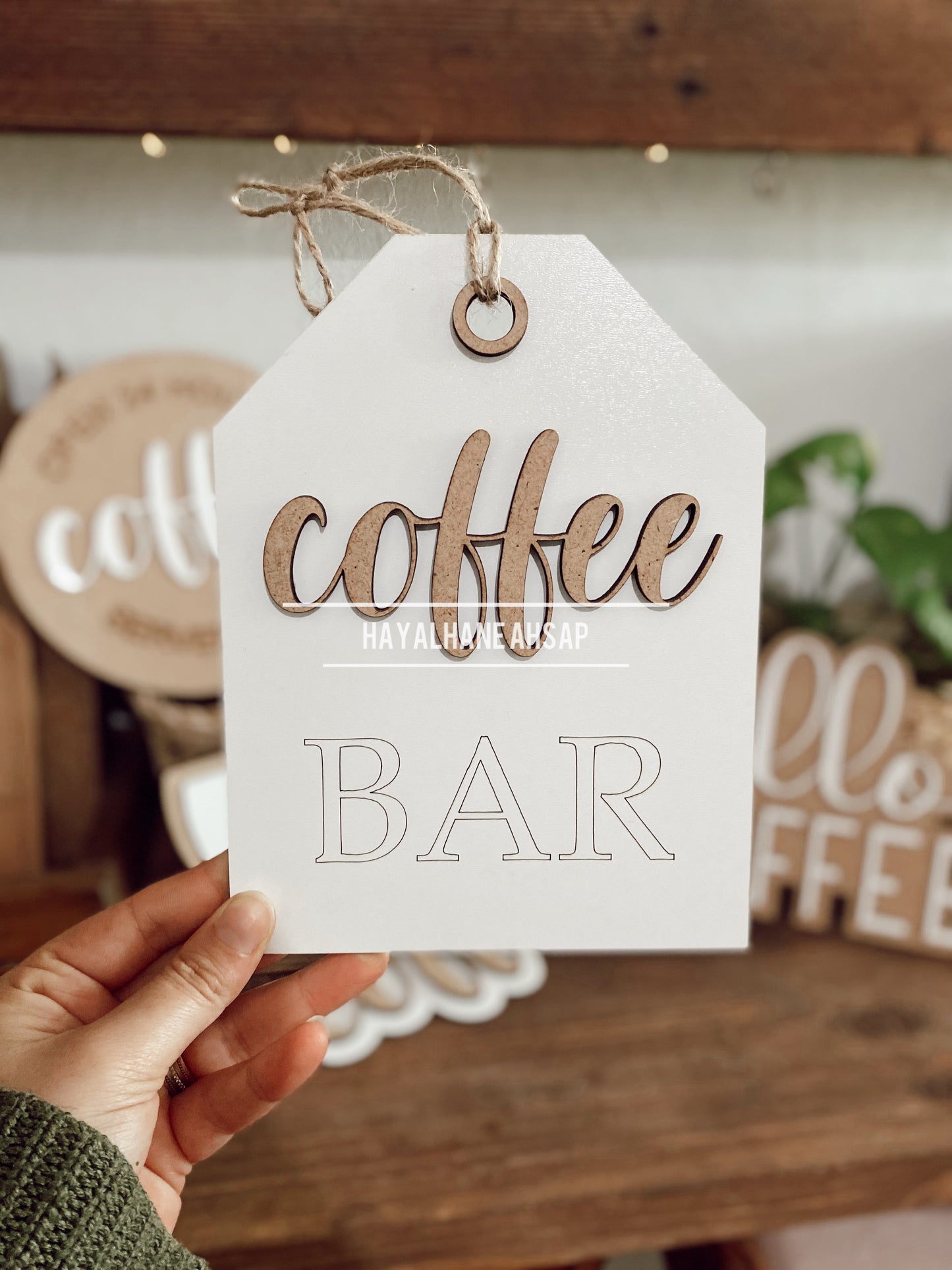 Kahve Köşesi Dekor Seti / Kahve Temalı Ahşap Dekor Seti / Coffee Sign