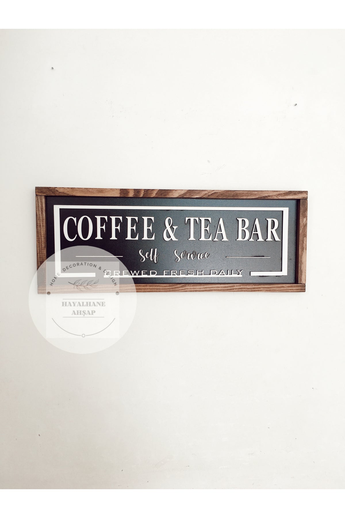 Coffee and Tea Bar Kahve Köşesi Ahşap Tablo