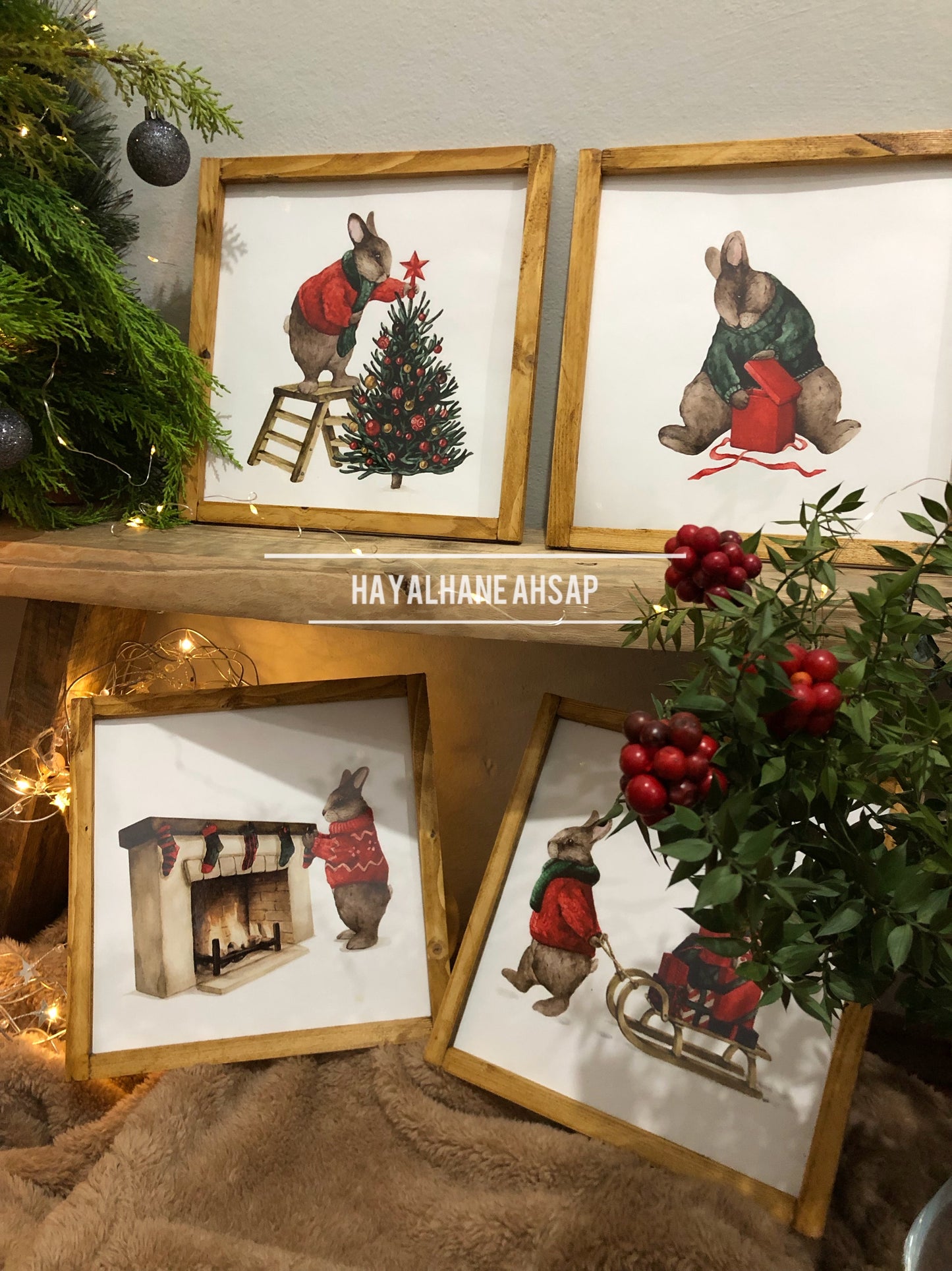 Sevimli Tavşanlar Tablo Seti