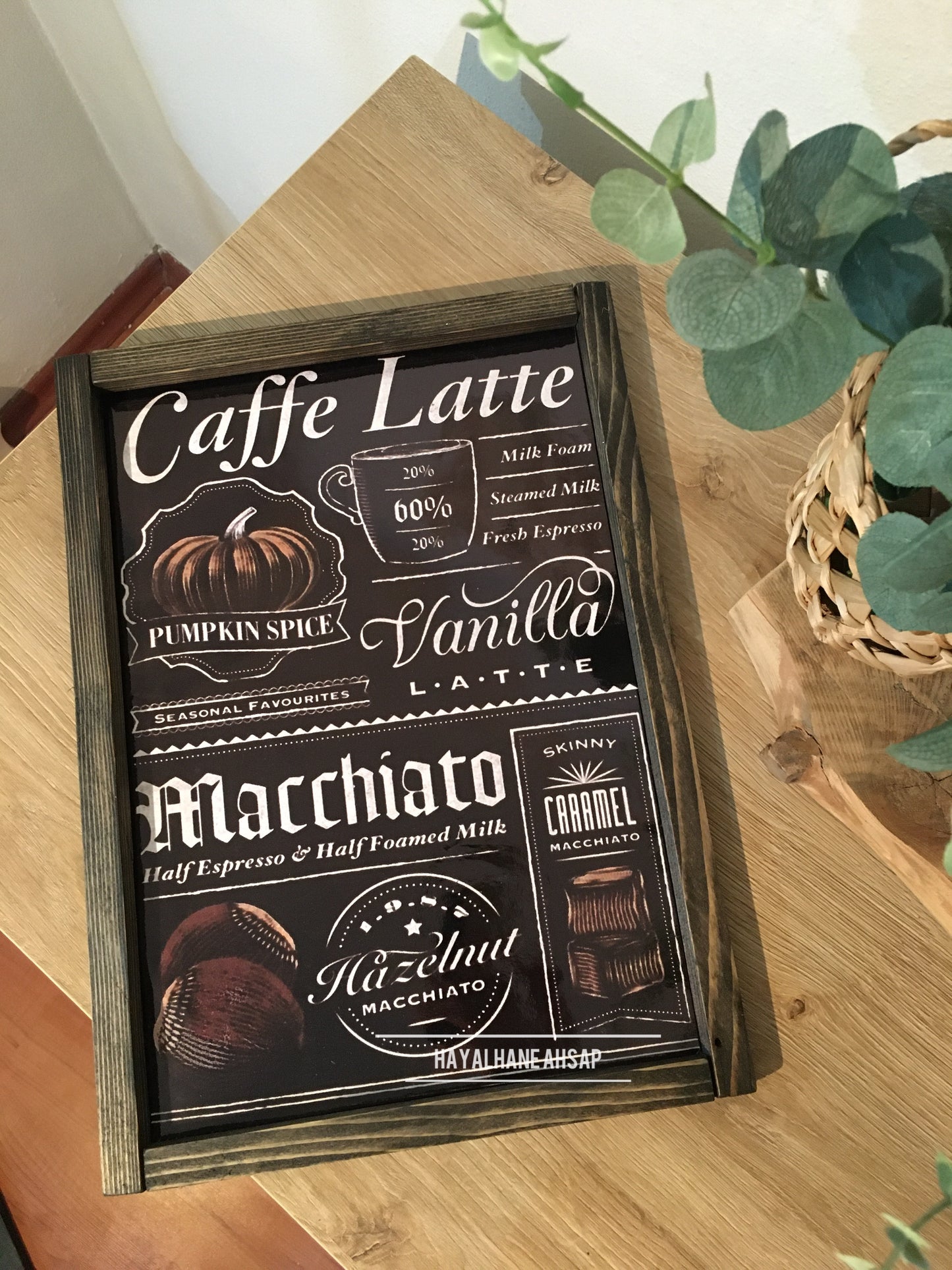 Kahve Köşesi Tablo / Kahve Temalı Tablo / Caffe Latte Tablo