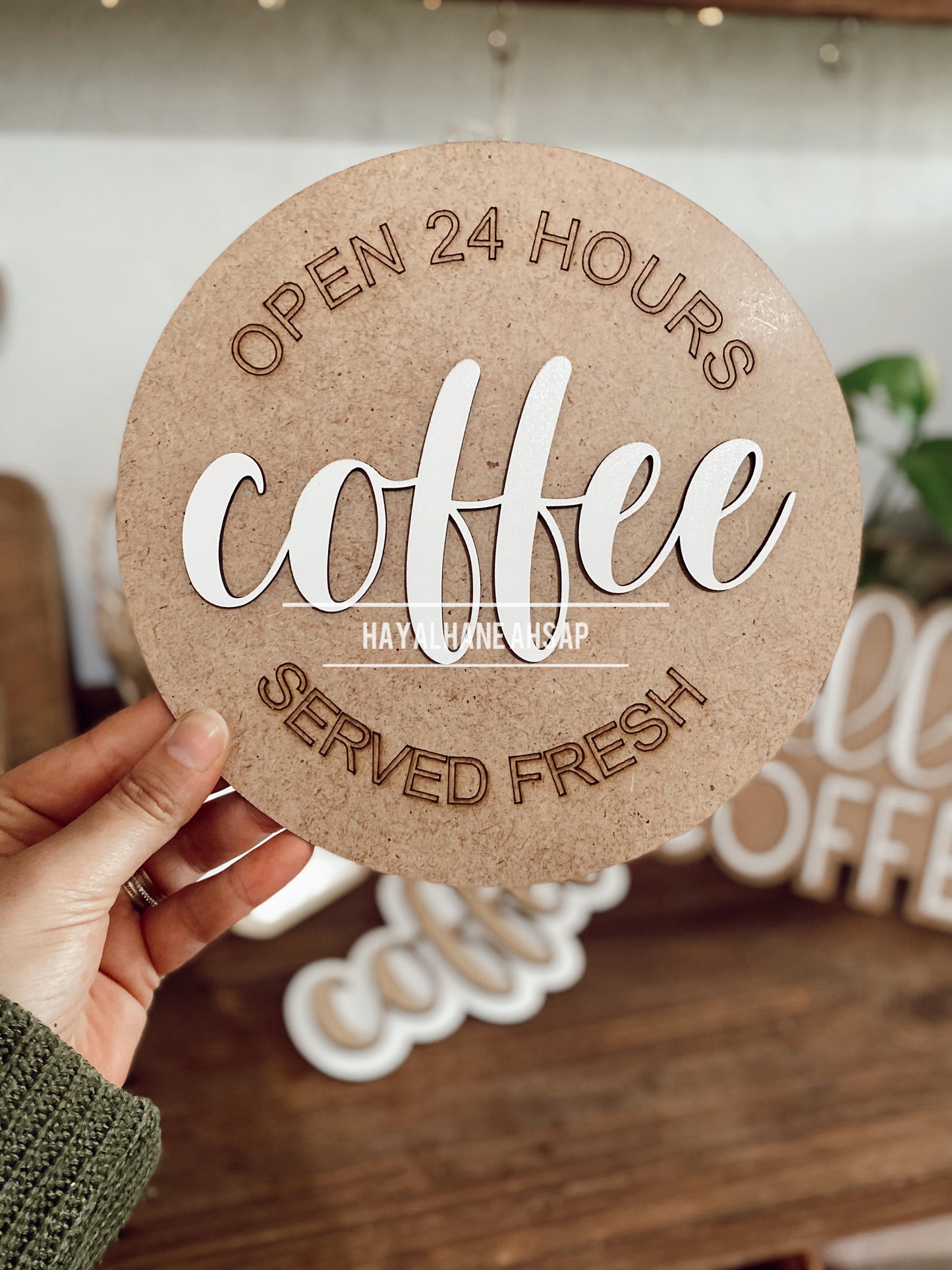 Kahve Köşesi Dekor Seti / Kahve Temalı Ahşap Dekor Seti / Coffee Sign