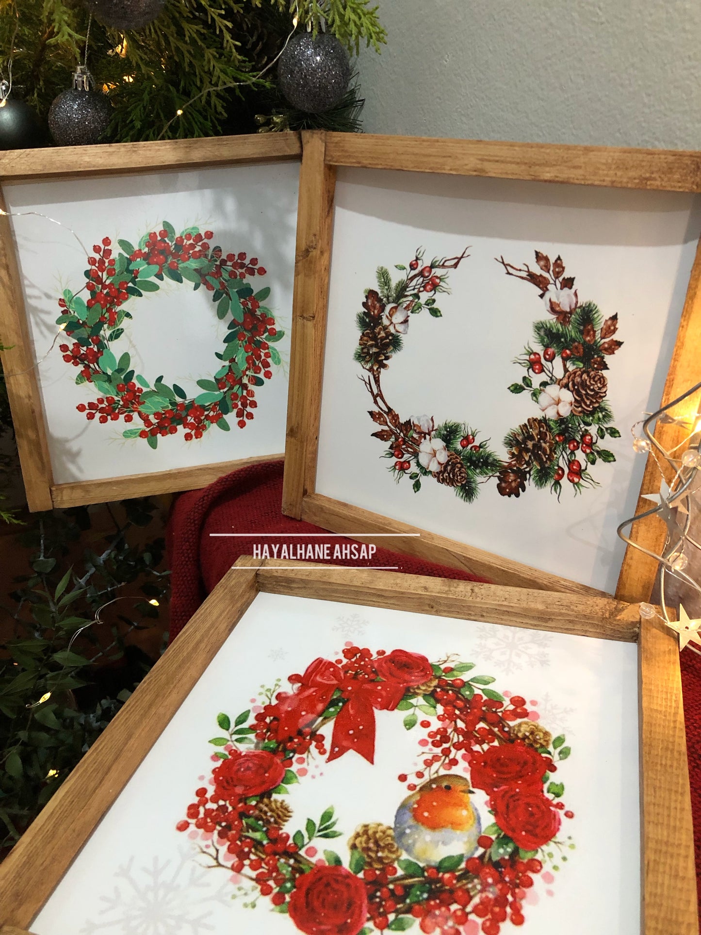 Çelenk Tablo Seti / Üçlü