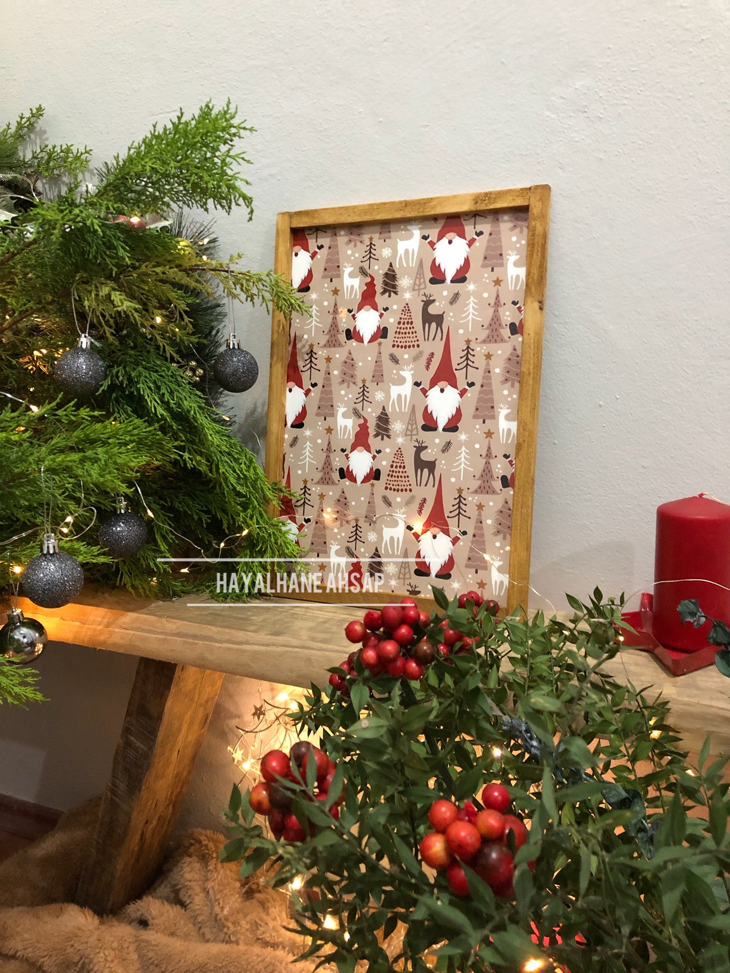 Yılbaşı Cüce Desen Tablo