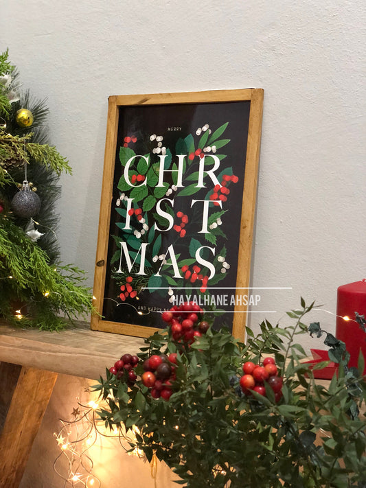 Merry Cristmas Yılbaşı Tablo