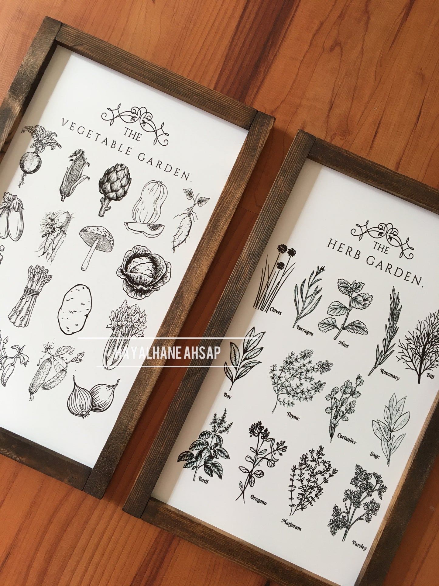 Vintage Botanik Mutfak Tablo Seti 2’li