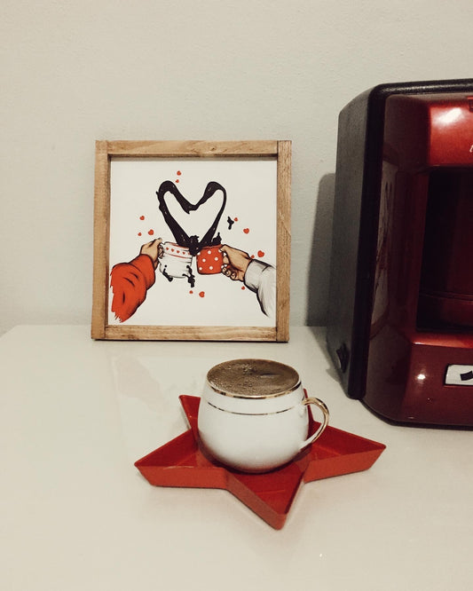 Coffee Love Kırmızı Tablo❤️
