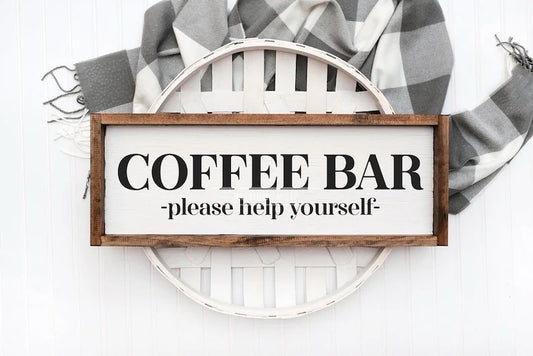 Coffee Bar Kahve Köşesi Ahşap Tablo