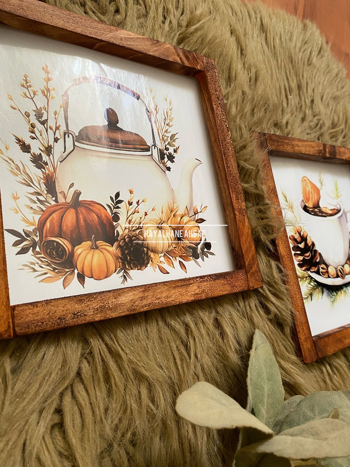 Sonbahar Temalı Tablo Seti / Kahve Köşesi Tablo Seti