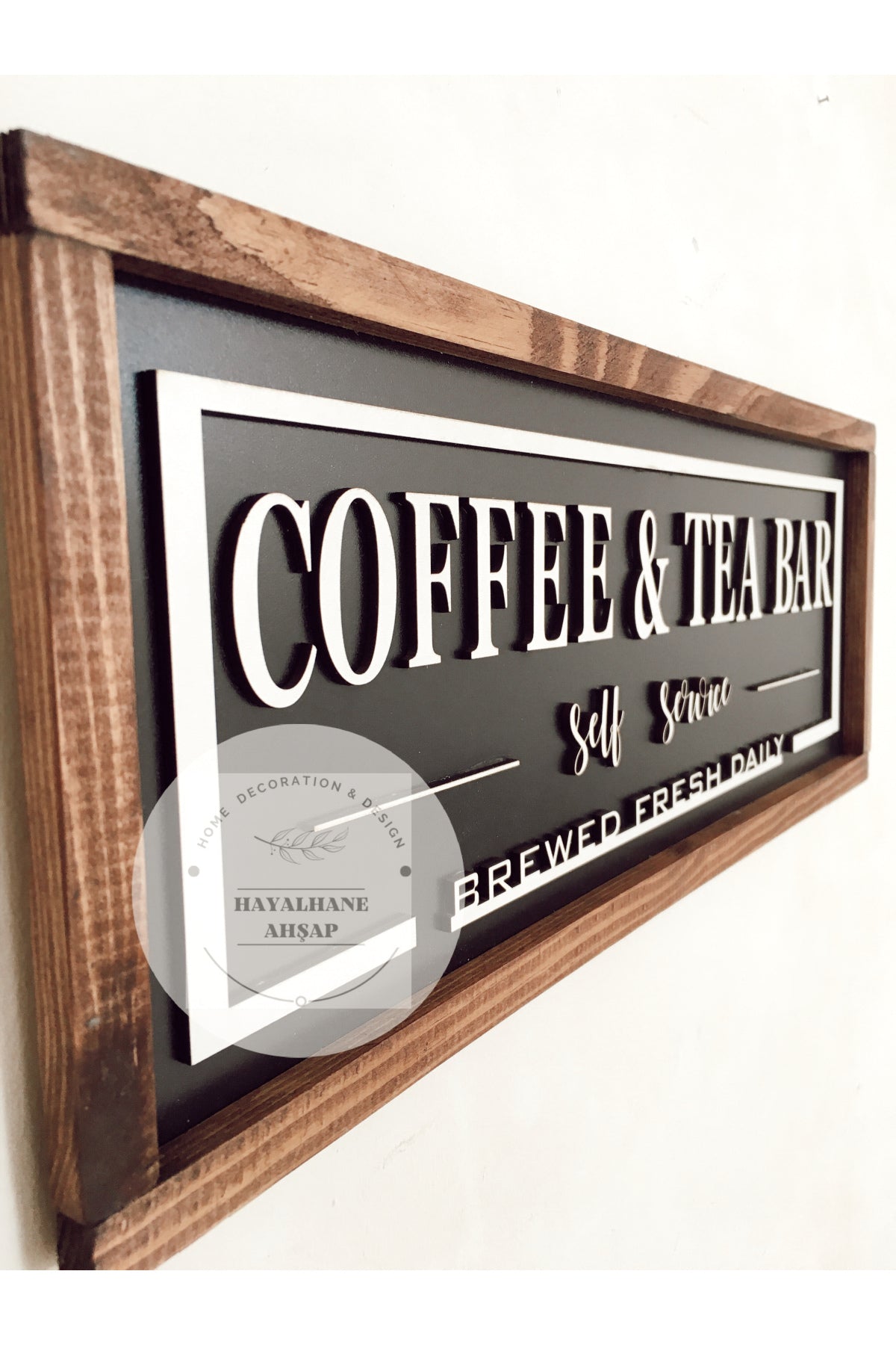 Coffee and Tea Bar Kahve Köşesi Ahşap Tablo