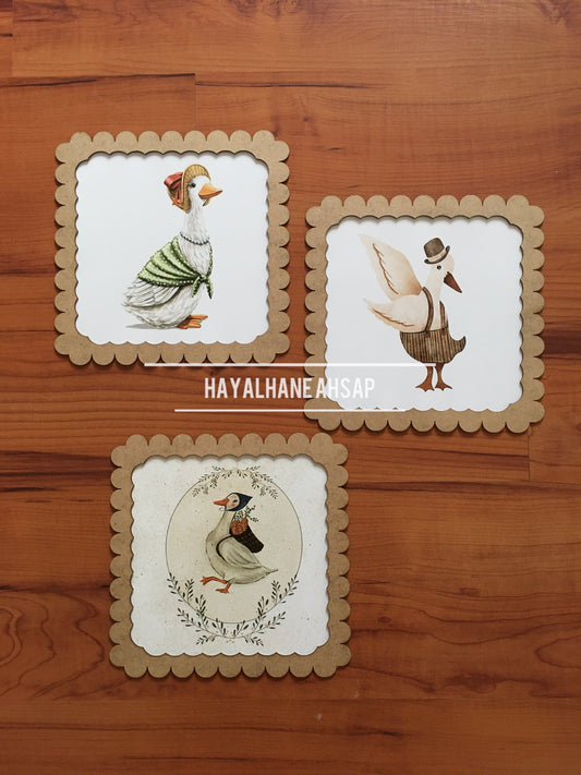 Çocuk Odası Dekoratif Sevimli Tablo Seti