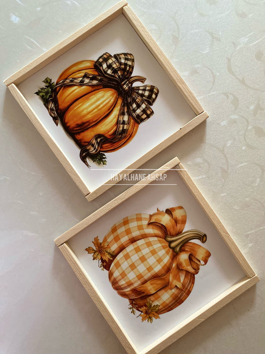 Sonbahar Kabak Tablo Seti