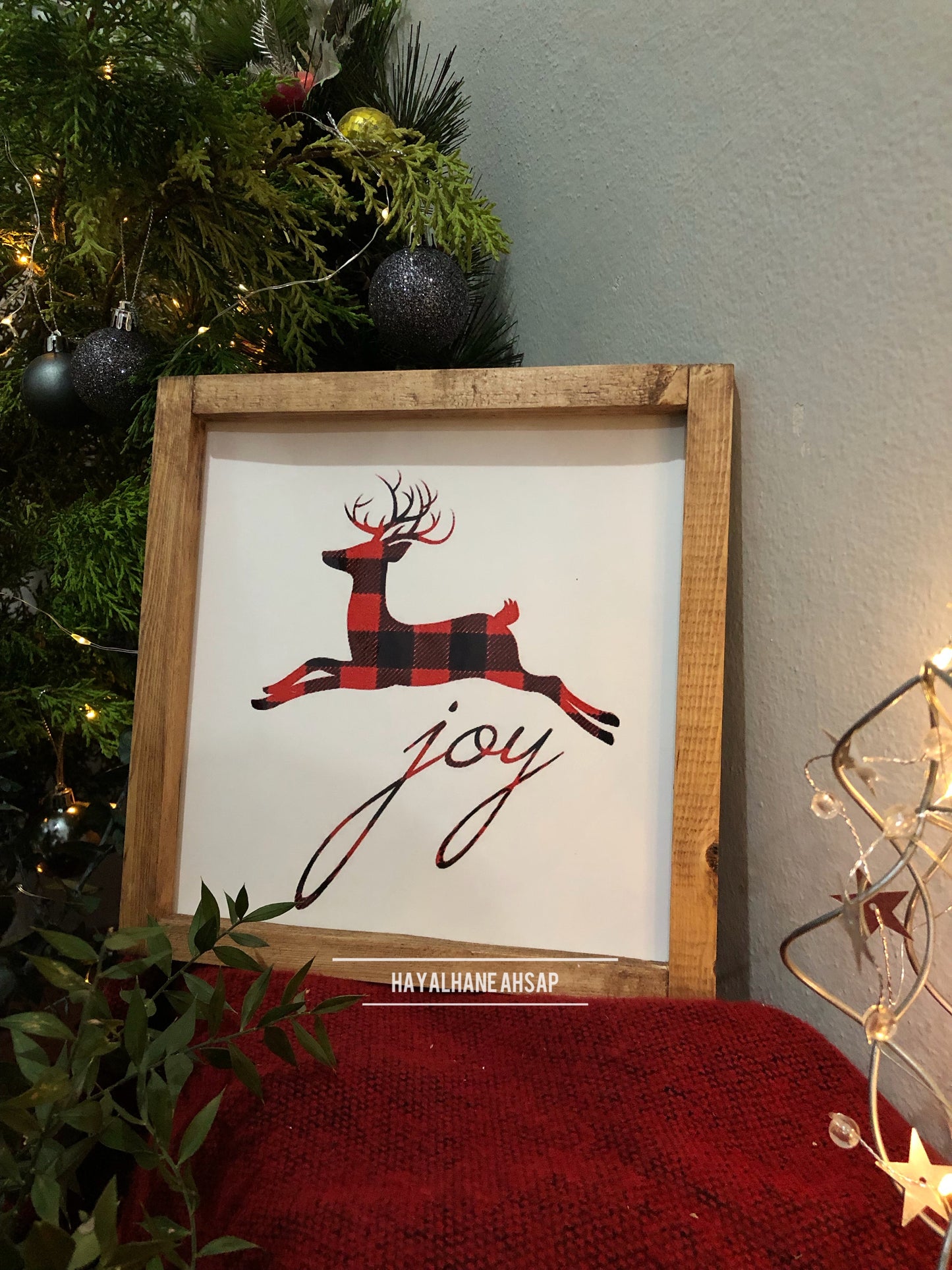 Yılbaşı Joy Geyik Tablo