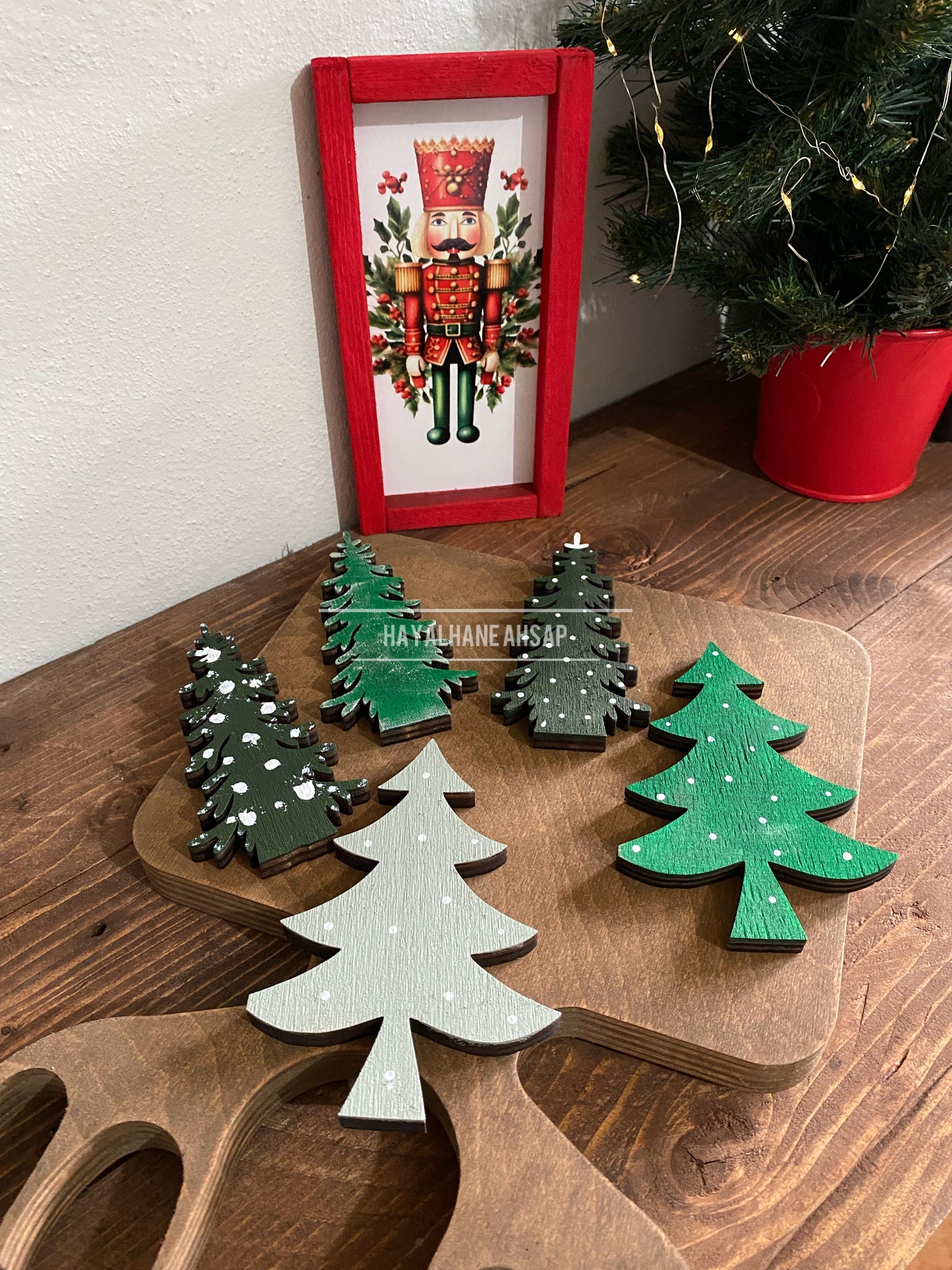 Dekoratif Ağaç Obje Seti