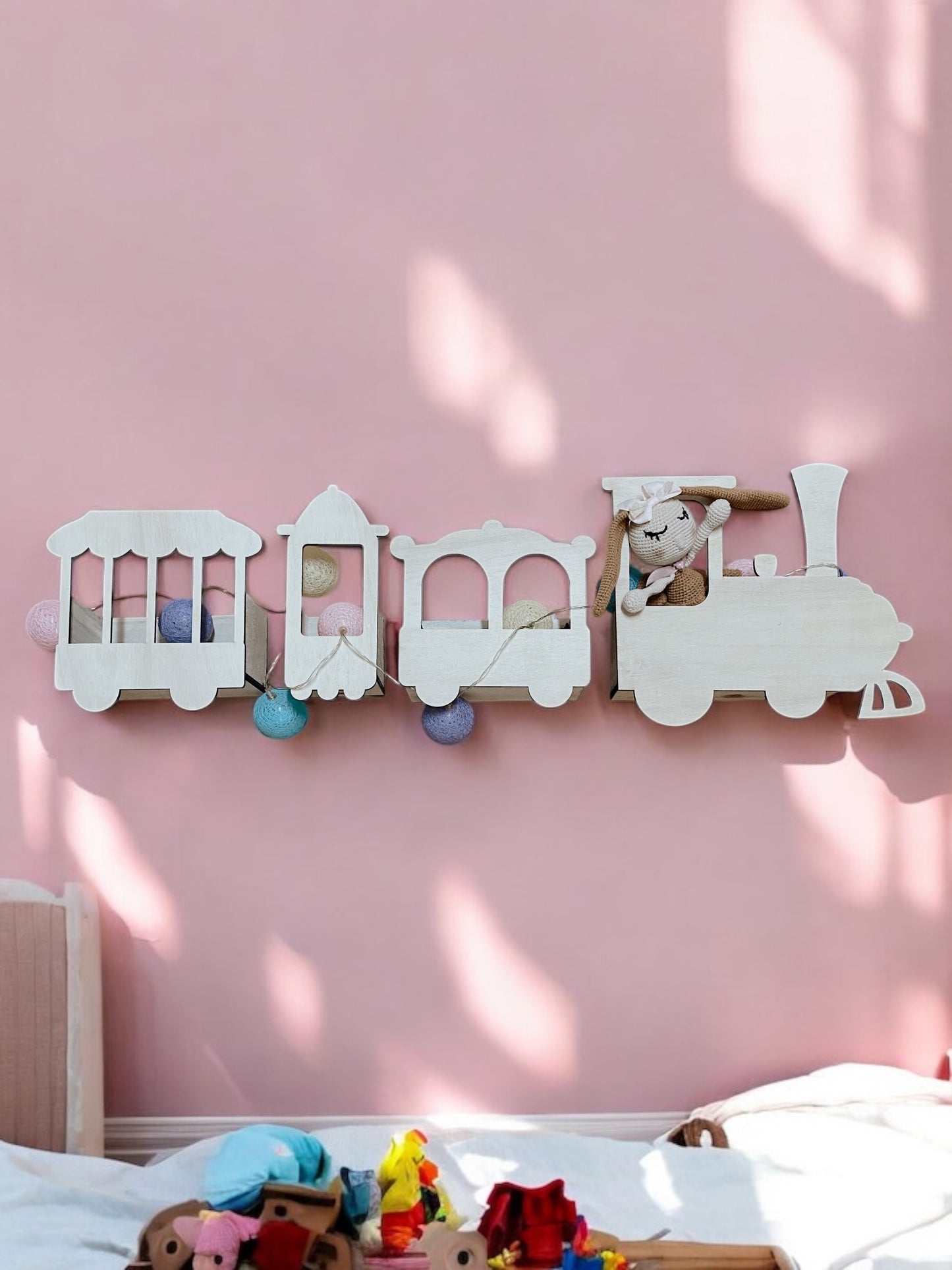 Tren Kitaplık / Ahşap Tren Kitaplık Raf