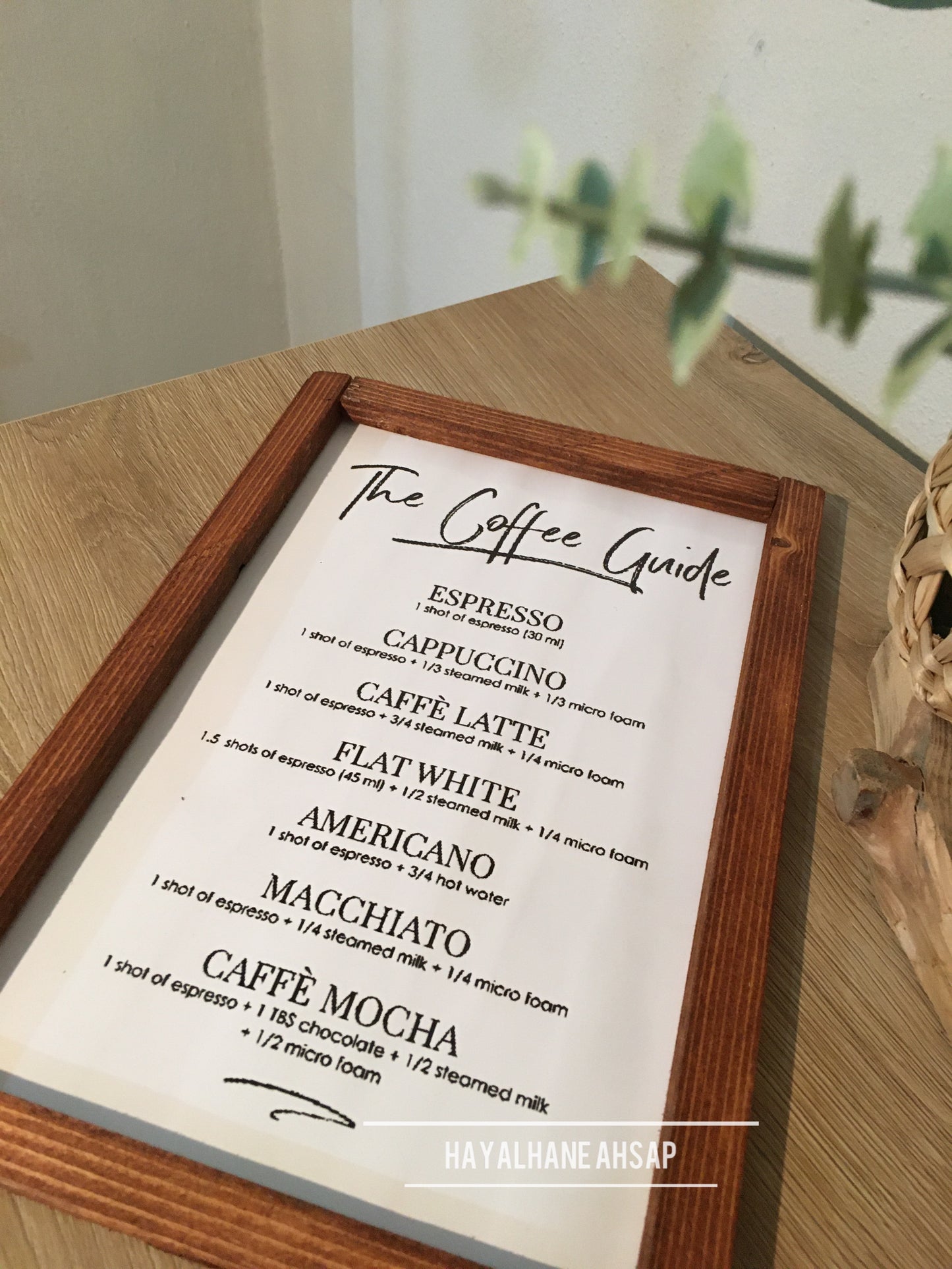 Kahve Temalı Tablo / Kahve Köşesi Tablo / The Coffee Guide Tablo