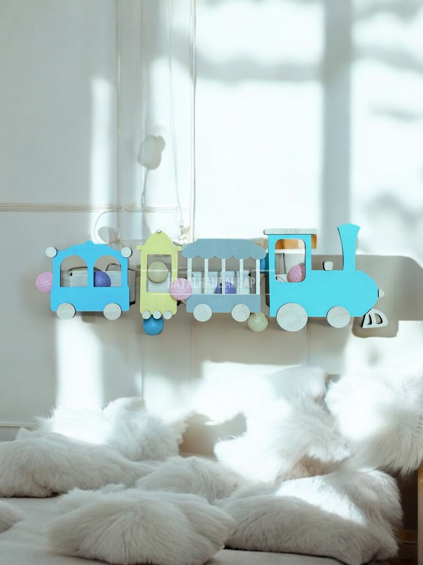 Tren Kitaplık / Ahşap Tren Kitaplık Raf