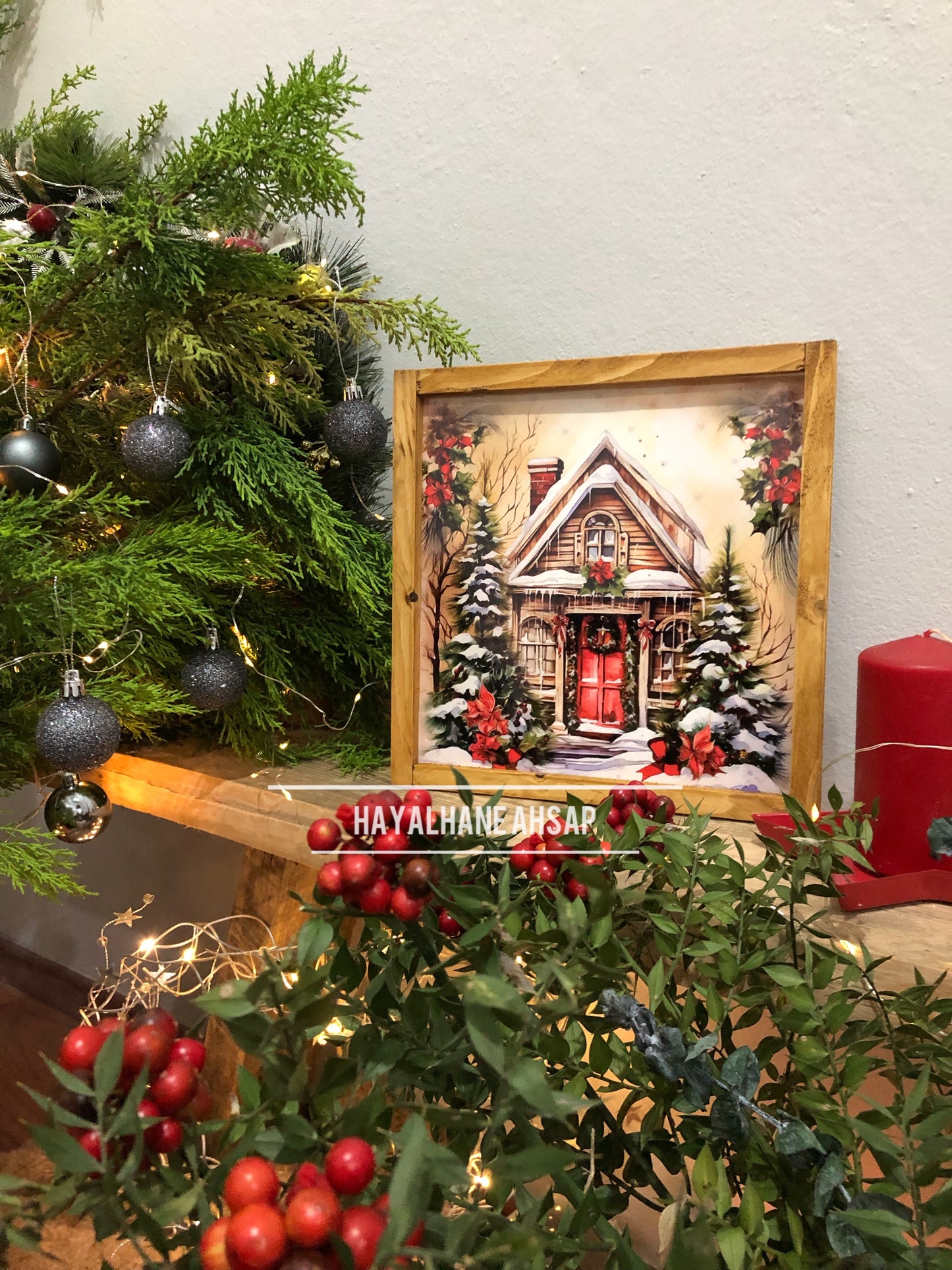 Kış Evi Temalı Tablo