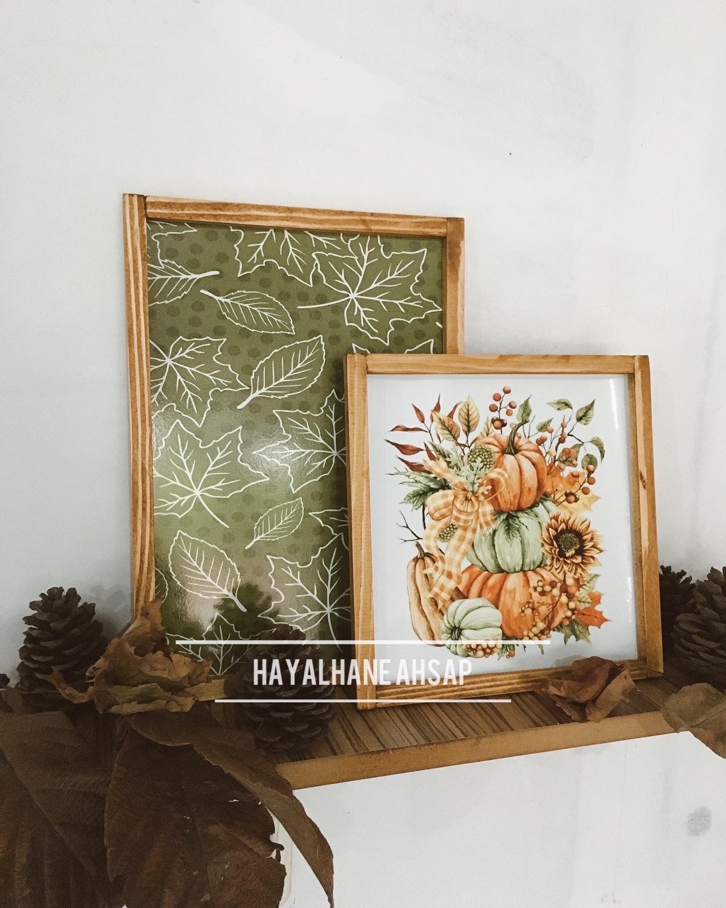 Ahşap Dekoratif Sonbahar Tablo Seti