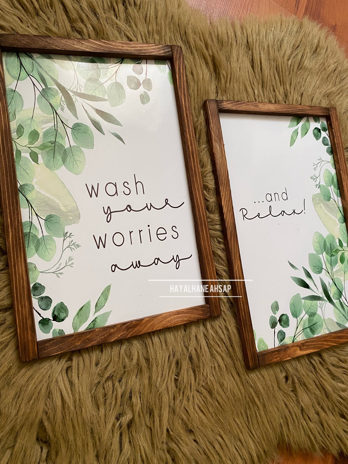 Banyo Dekor / Banyo Tablo Seti / Dekoratif Banyo Tablo Seti