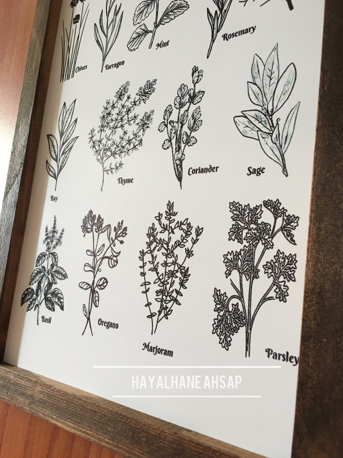 Vintage Botanik Mutfak Tablo