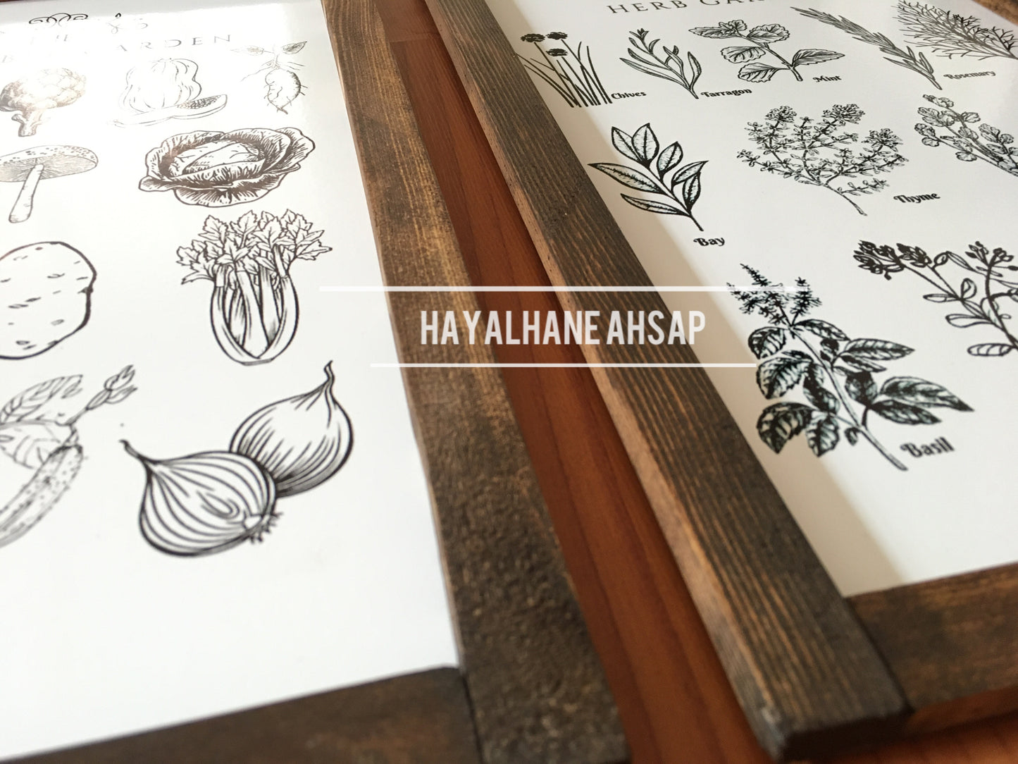 Vintage Botanik Mutfak Tablo Seti 2’li