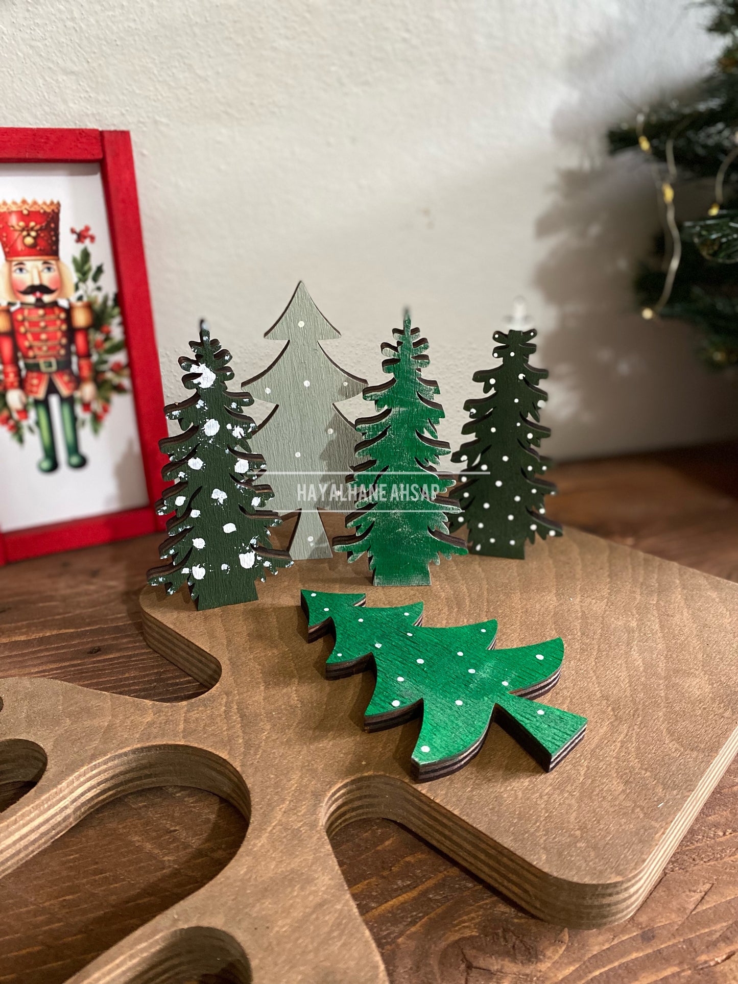 Dekoratif Ağaç Obje Seti