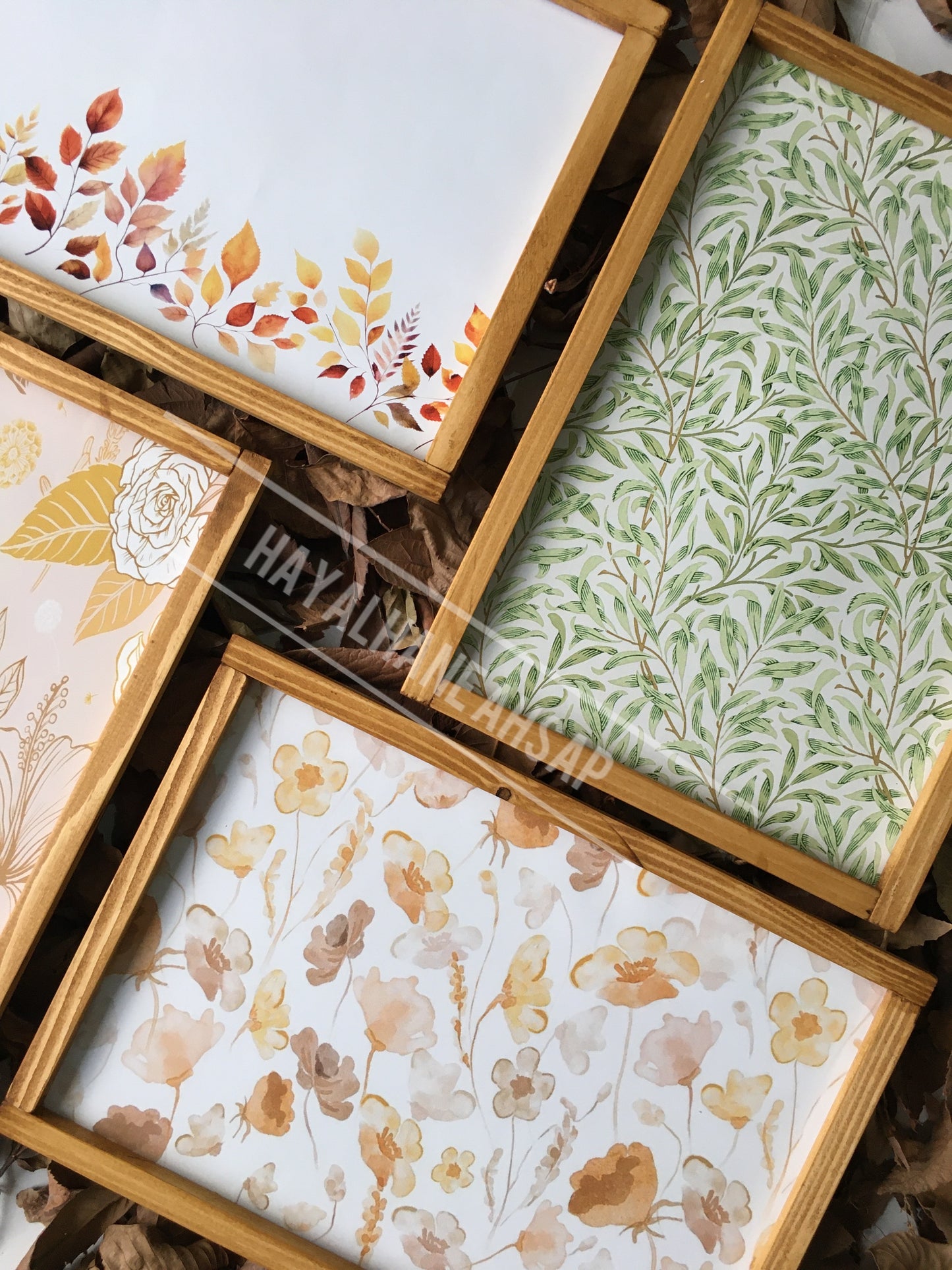 Ahşap Dekoratif Sonbahar Tablo Seti