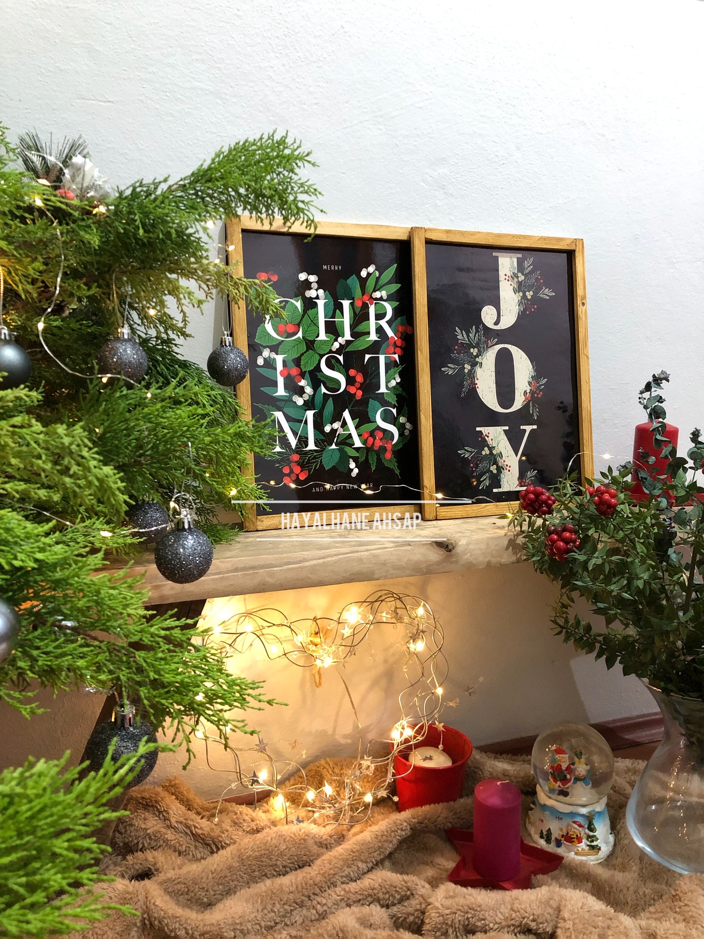 Merry Cristmas & Joy Yılbaşı Tablo