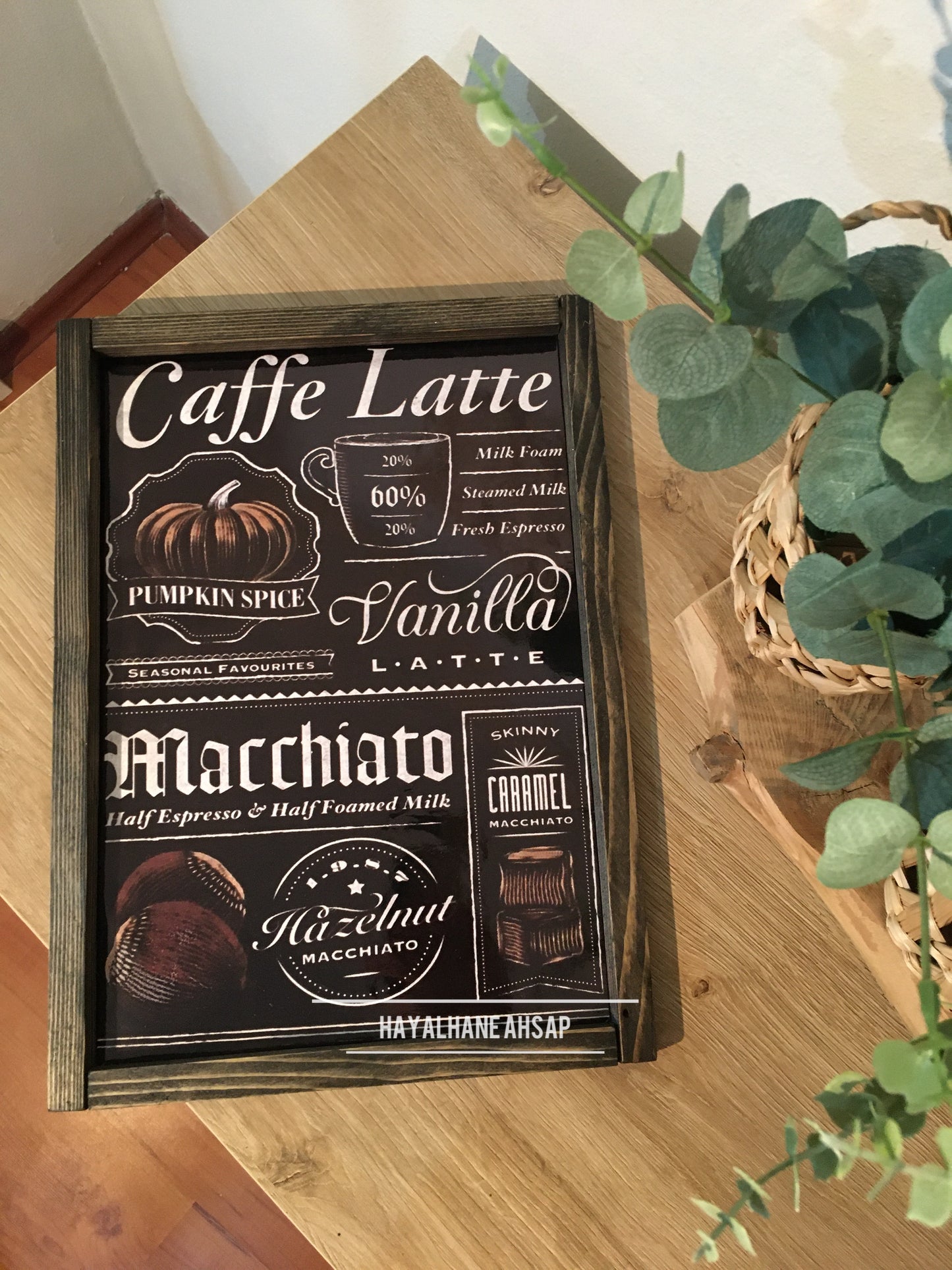 Kahve Köşesi Tablo / Kahve Temalı Tablo / Caffe Latte Tablo