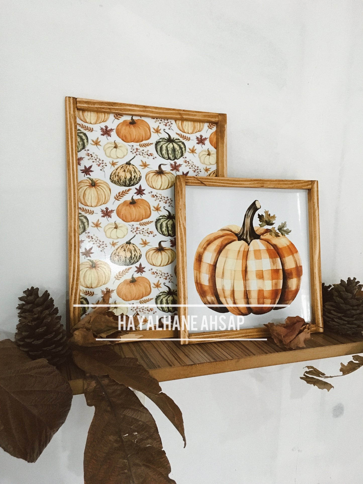 Ahşap Dekoratif Sonbahar Tablo Seti