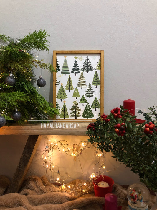 Çam Ağacı Desenli Tablo