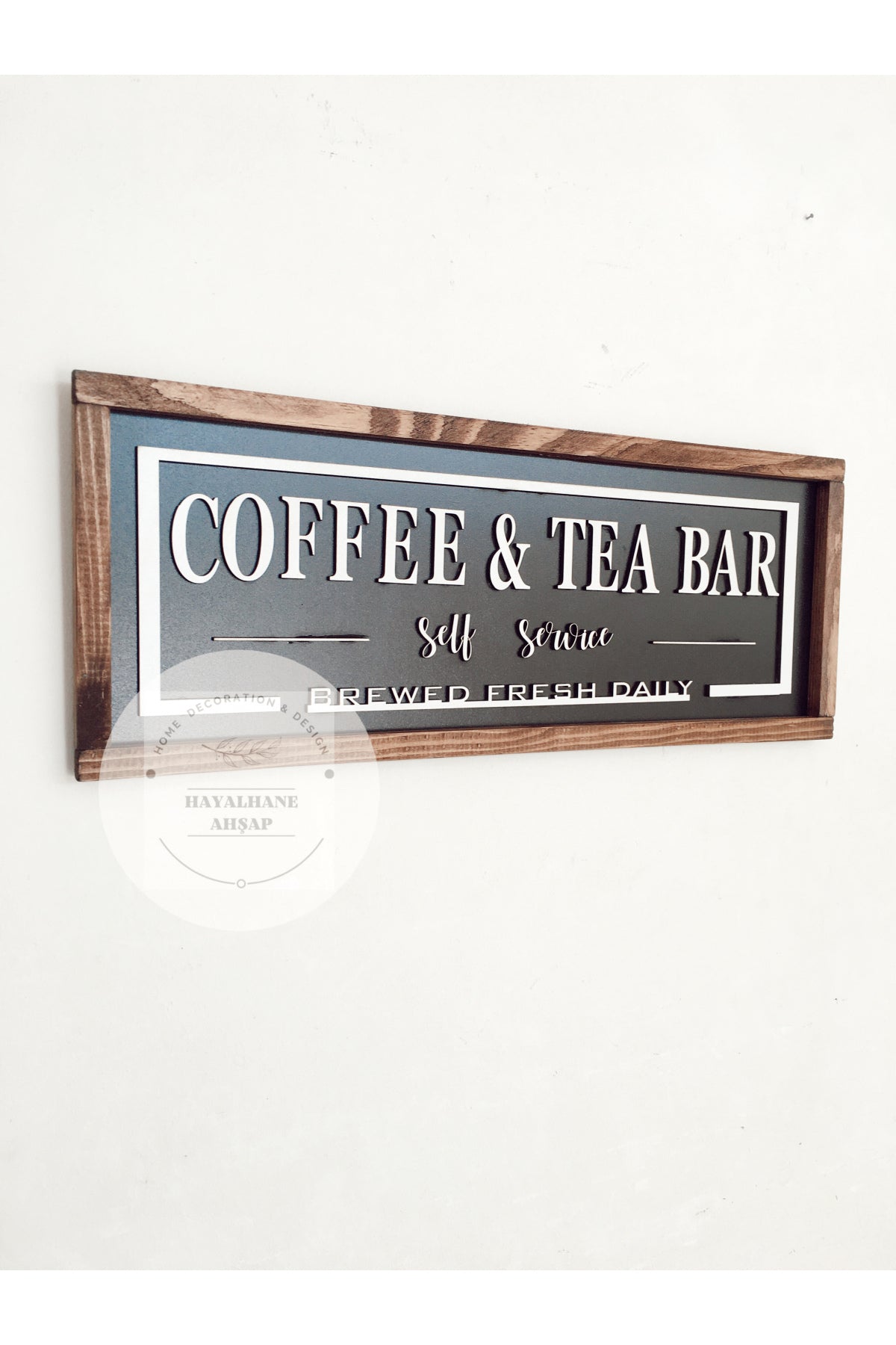 Coffee and Tea Bar Kahve Köşesi Ahşap Tablo