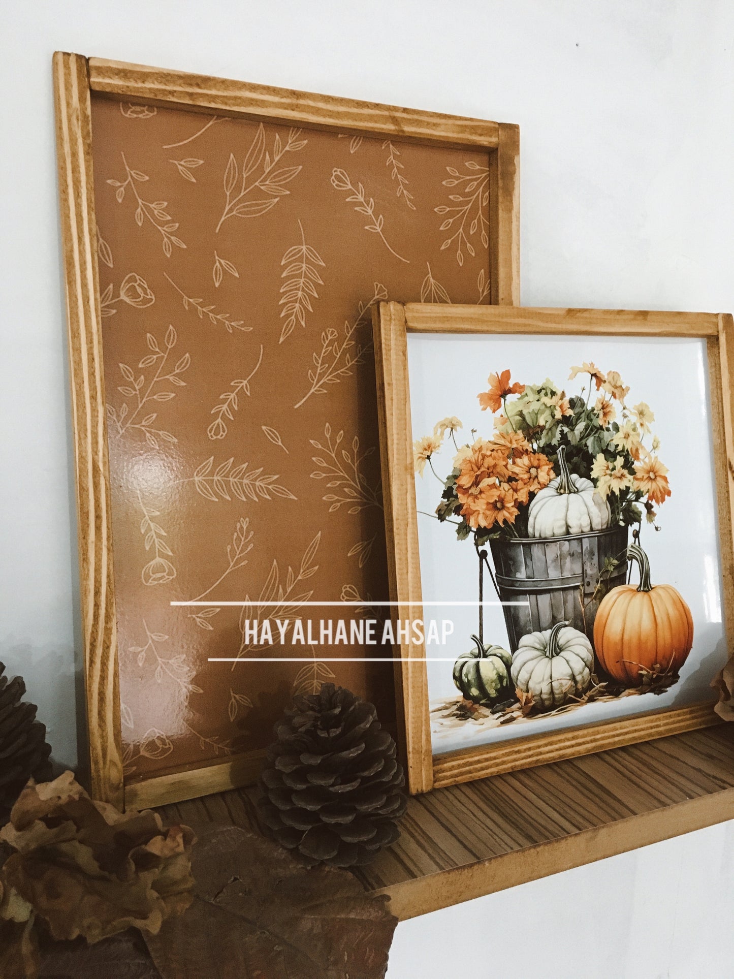 Ahşap Dekoratif Sonbahar Tablo Seti