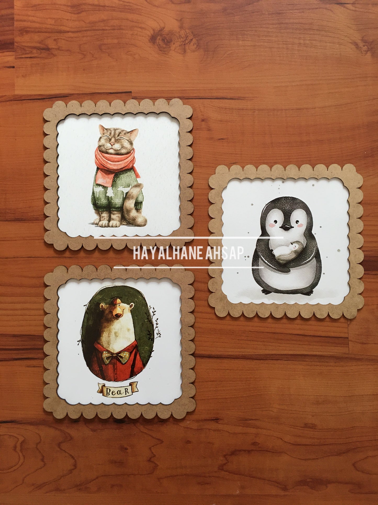 Çocuk Odası Dekoratif Sevimli Tablo Seti