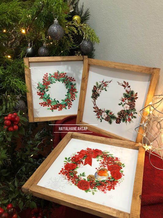 Çelenk Tablo Seti / Üçlü