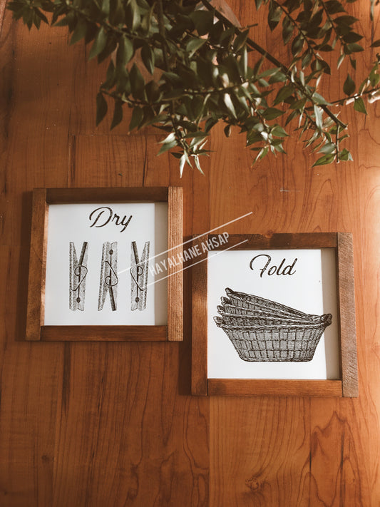 Banyo Dekor / Banyo Tablo Seti / Meşe