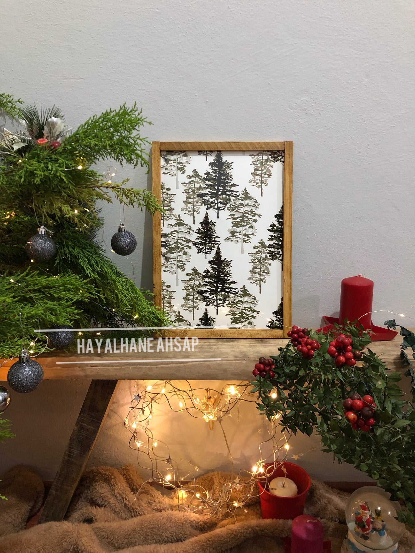 Çam Ağacı Desenli Tablo