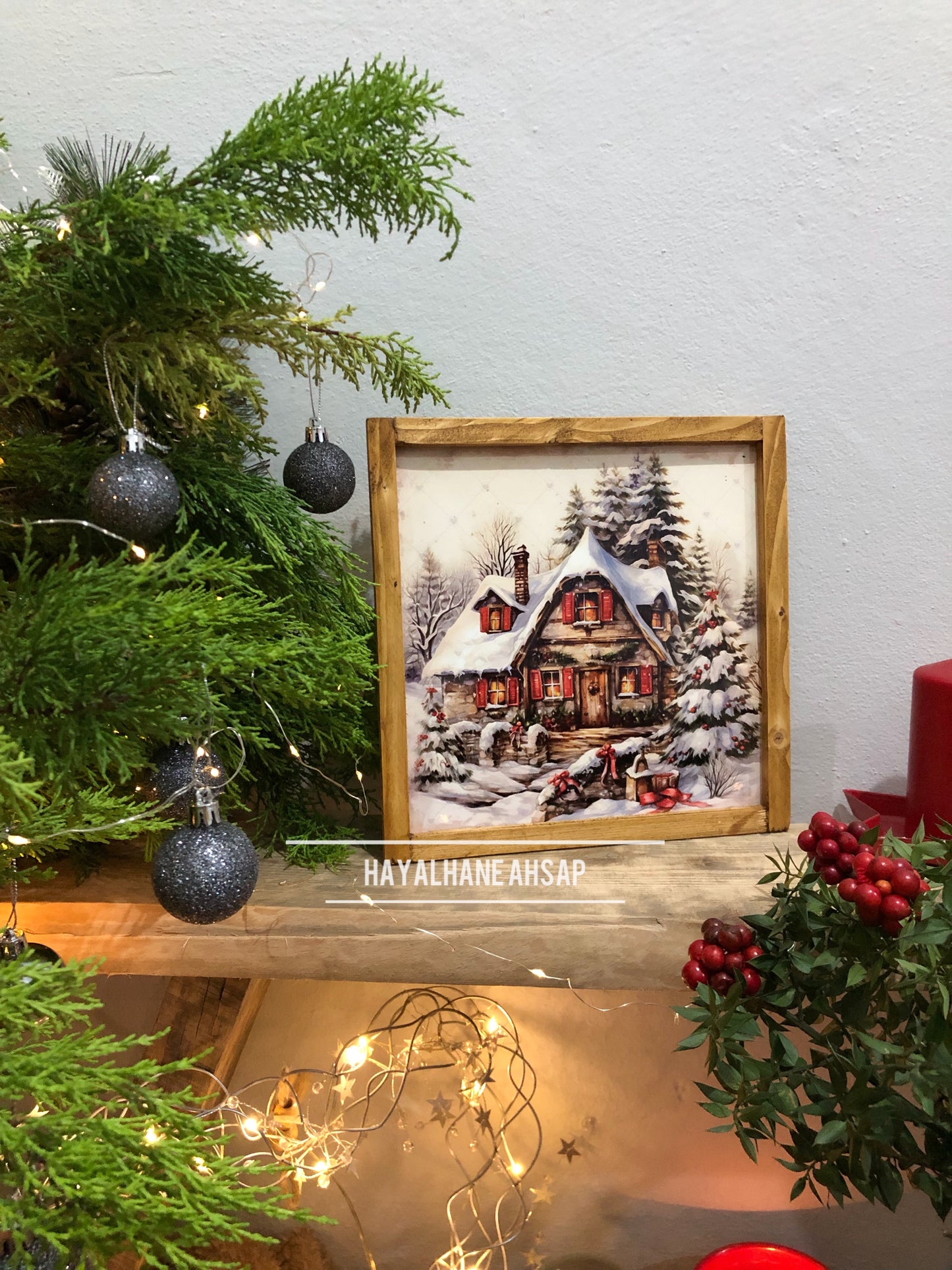 Kış Evi Temalı Tablo