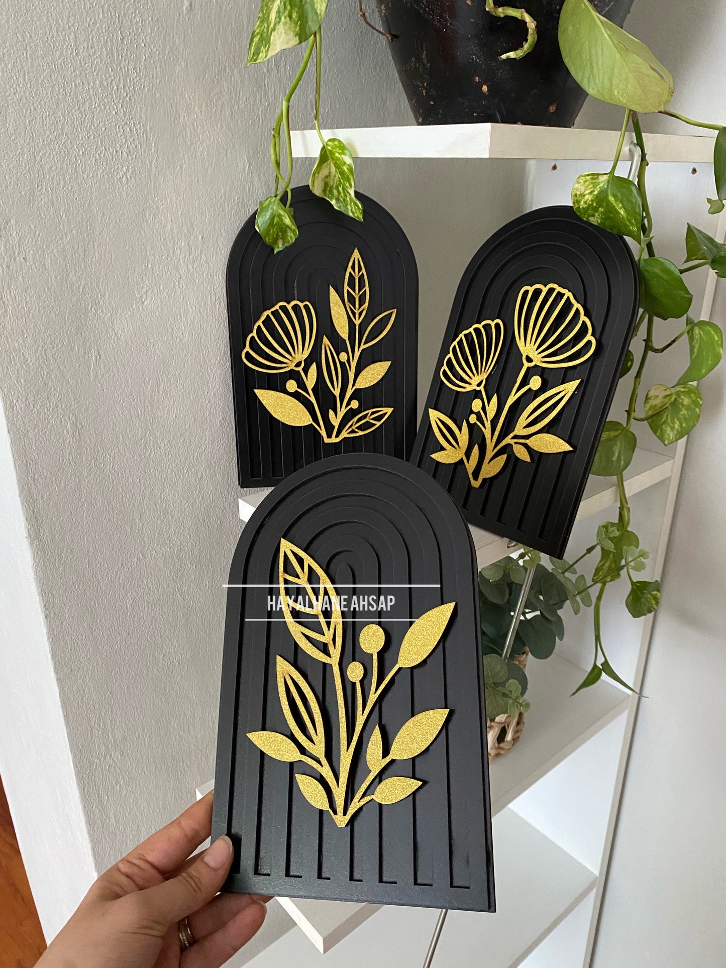 Flower Dekor Set / Gökkuşağı Ahşap Obje