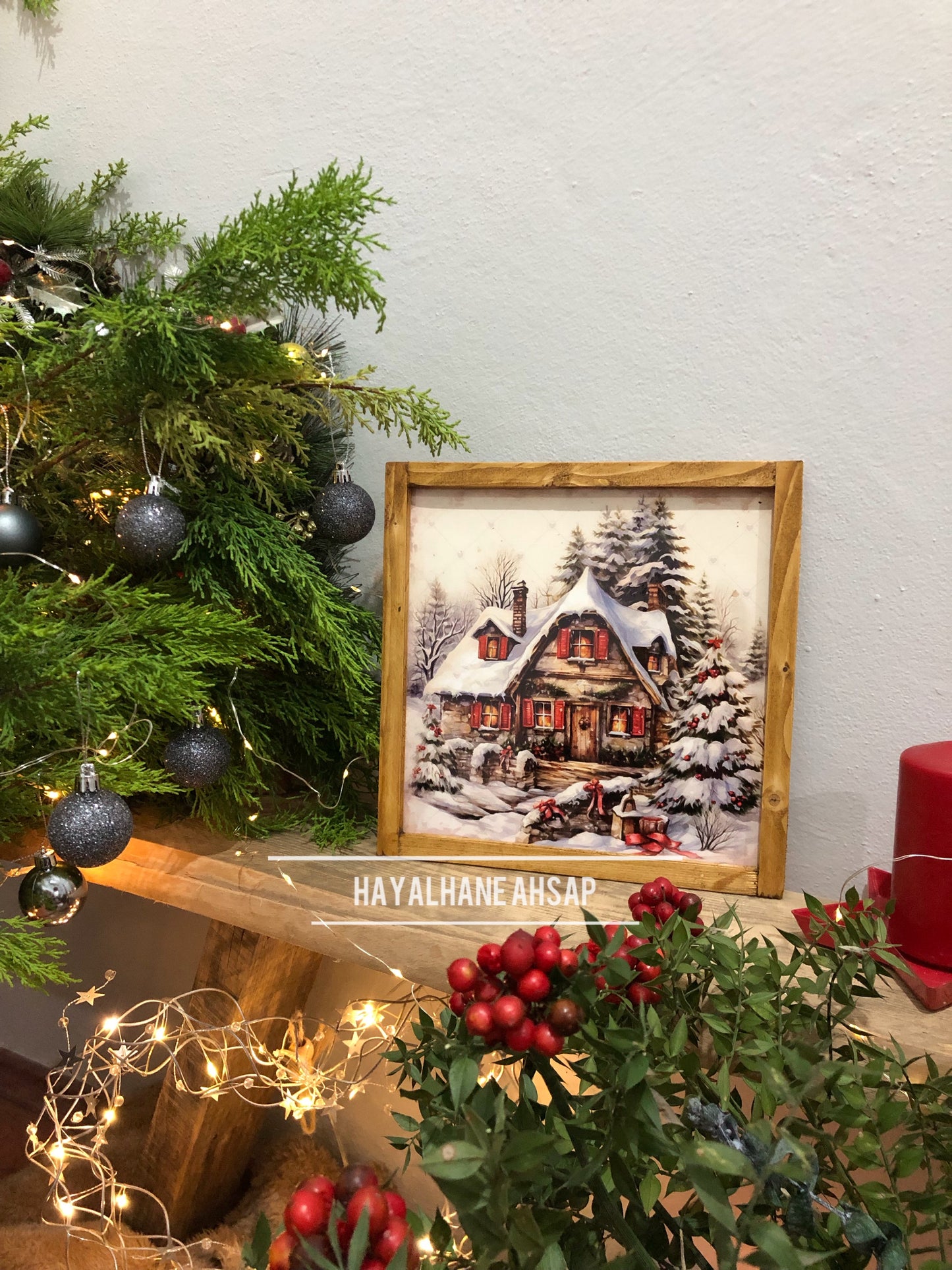 Kış Evi Temalı Tablo