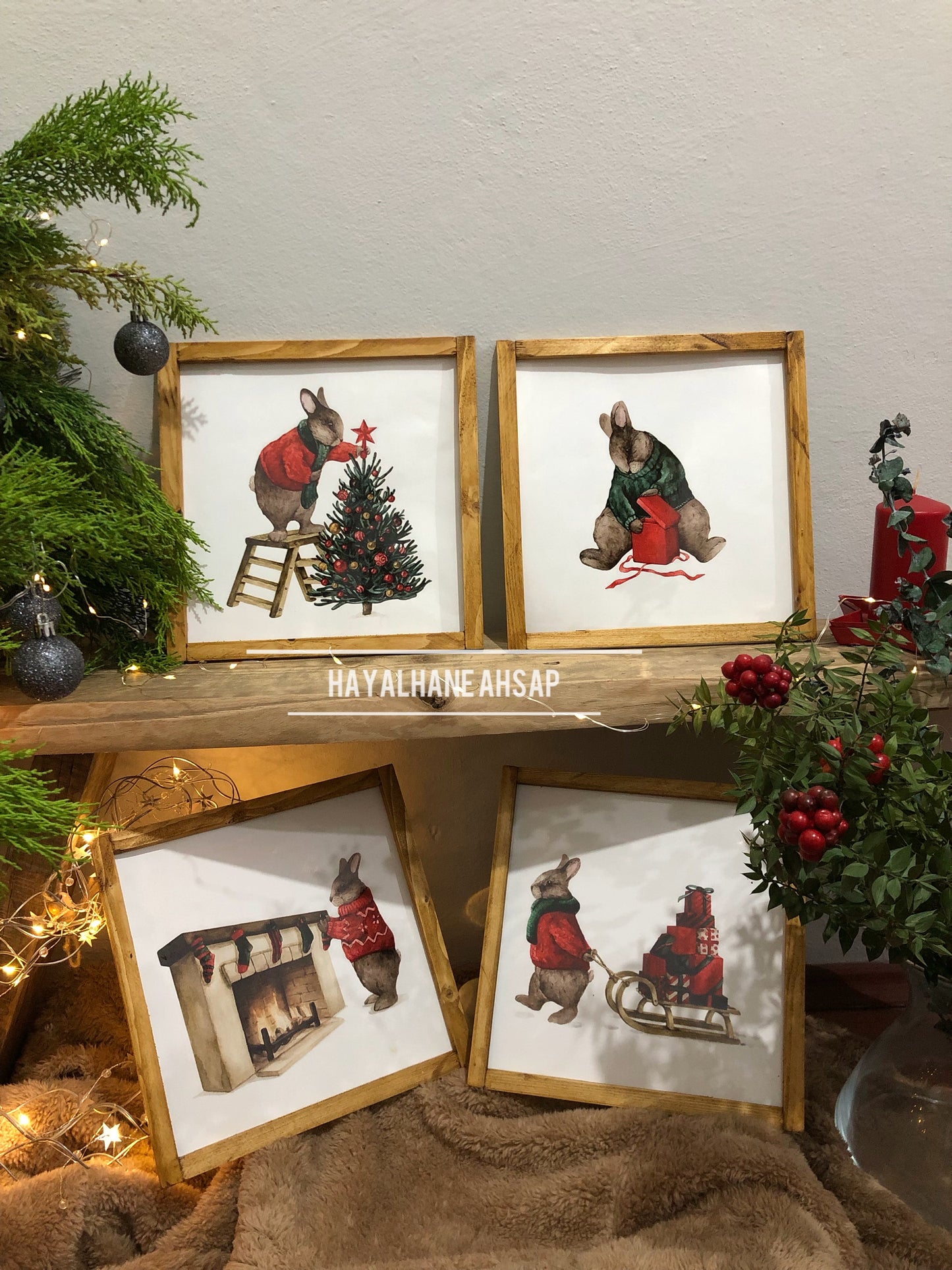 Sevimli Tavşanlar Tablo Seti